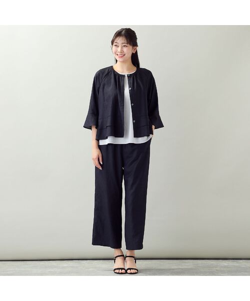 missel / ミゼール ショート・ハーフ・半端丈パンツ | 【洗える・セットアップ可・L～3Lサイズ】イージーワイドクロップドパンツ | 詳細11