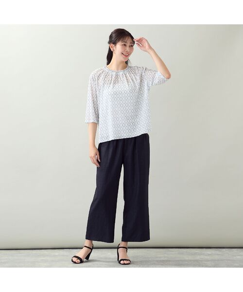 missel / ミゼール ショート・ハーフ・半端丈パンツ | 【洗える・セットアップ可・L～3Lサイズ】イージーワイドクロップドパンツ | 詳細14