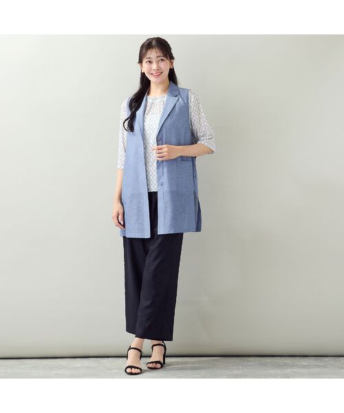 missel / ミゼール ショート・ハーフ・半端丈パンツ | 【洗える・セットアップ可・L～3Lサイズ】イージーワイドクロップドパンツ | 詳細15