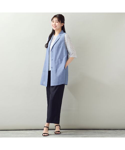 missel / ミゼール ショート・ハーフ・半端丈パンツ | 【洗える・セットアップ可・L～3Lサイズ】イージーワイドクロップドパンツ | 詳細16