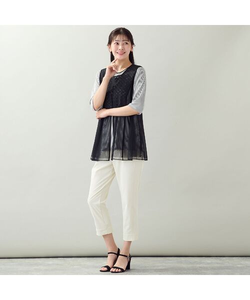 missel / ミゼール ショート・ハーフ・半端丈パンツ | 【洗える・接触冷感・L~4Lサイズ】クールタッチクロップドパンツ | 詳細5