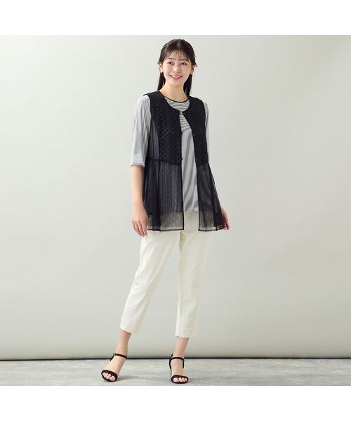 missel / ミゼール ショート・ハーフ・半端丈パンツ | 【洗える・接触冷感・L~4Lサイズ】クールタッチクロップドパンツ | 詳細6