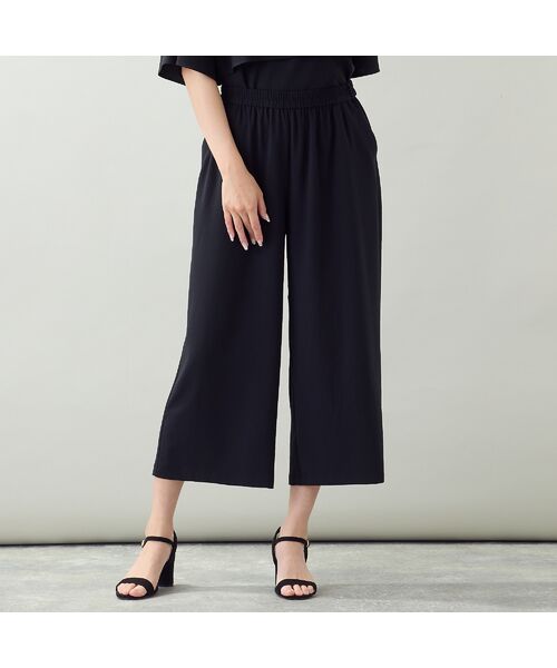 missel / ミゼール ショート・ハーフ・半端丈パンツ | 【洗える・ストレッチ・セットアップ可・L~4Lサイズ】ワイドクロップドパンツ | 詳細9