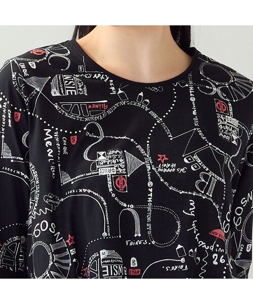 missel / ミゼール カットソー | 【EC＆一部店舗限定・洗える・L～3Lサイズ】地図柄コットンTシャツ | 詳細3