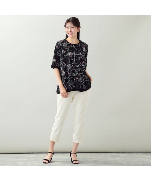 missel / ミゼール カットソー | 【EC＆一部店舗限定・洗える・L～3Lサイズ】地図柄コットンTシャツ | 詳細5