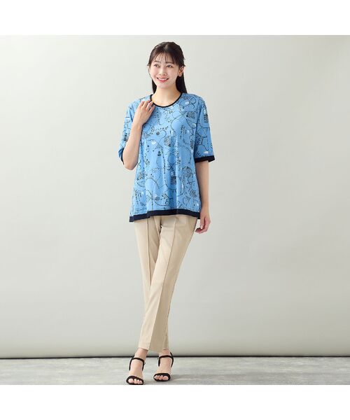 missel / ミゼール カットソー | 【EC＆一部店舗限定・洗える・L～3Lサイズ】地図柄コットンTシャツ | 詳細13