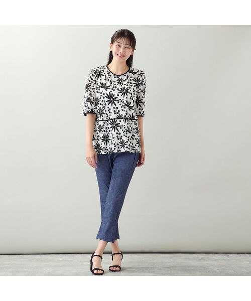 missel / ミゼール カットソー | 【EC&一部店舗限定・洗える・L~4Lサイズ】花と木の実柄カットソー | 詳細5