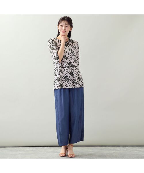 missel / ミゼール カットソー | 【EC&一部店舗限定・洗える・L~4Lサイズ】花と木の実柄カットソー | 詳細8