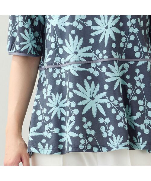 missel / ミゼール カットソー | 【EC&一部店舗限定・洗える・L~4Lサイズ】花と木の実柄カットソー | 詳細13