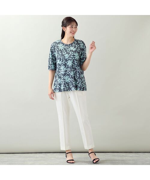 missel / ミゼール カットソー | 【EC&一部店舗限定・洗える・L~4Lサイズ】花と木の実柄カットソー | 詳細14