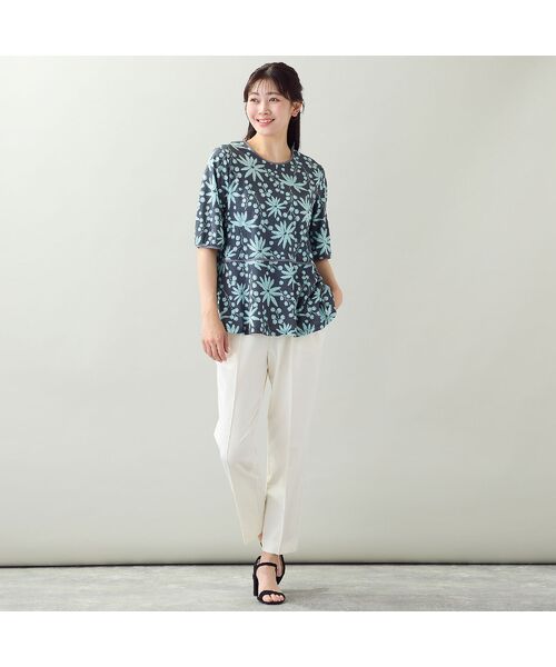 missel / ミゼール カットソー | 【EC&一部店舗限定・洗える・L~4Lサイズ】花と木の実柄カットソー | 詳細15