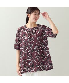 missel / ミゼール カットソー | 【洗える・L～3Lサイズ】シルエットフラワーTシャツ