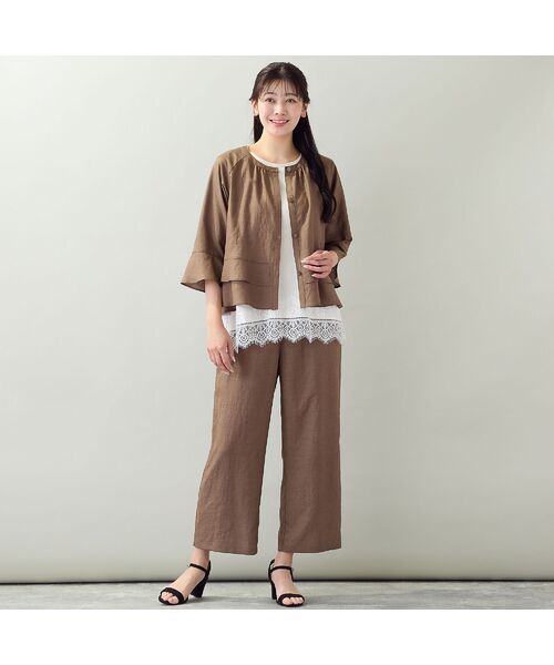 missel / ミゼール カットソー | 【洗える・L~4Lサイズ】レースヘムTシャツ | 詳細6