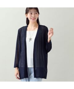missel / ミゼール カーディガン・ボレロ | 【洗える・L～3Lサイズ】針抜きカーディガン
