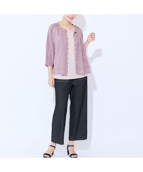 missel / ミゼール シャツ・ブラウス | 【洗える・M～LLサイズ】袖メッシュパフスリーブブラウス | 詳細10