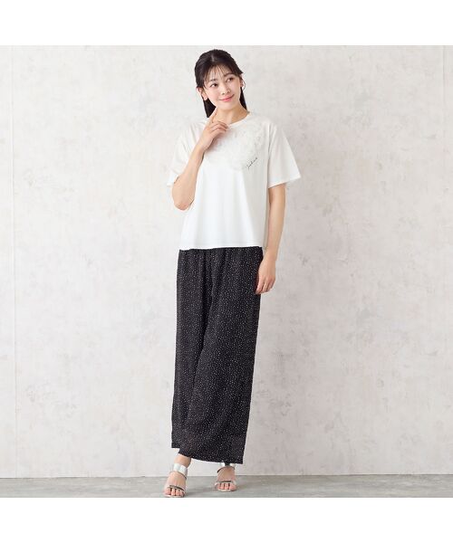 missel / ミゼール カットソー | 【洗える・M~3Lサイズ】チュールハートTシャツ | 詳細4