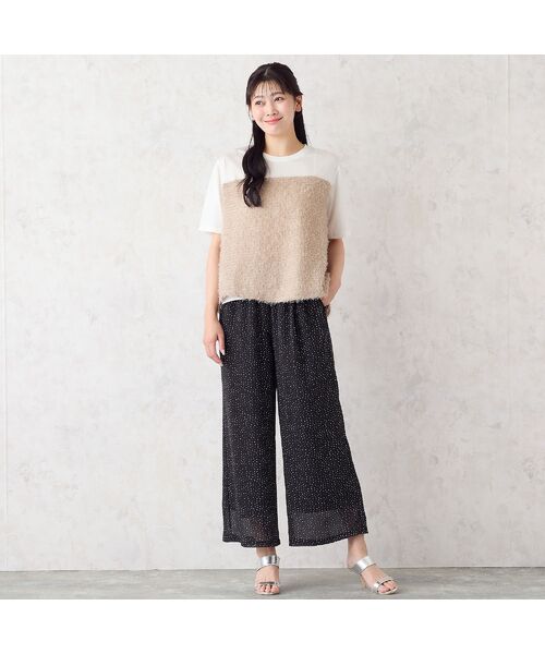 missel / ミゼール カットソー | 【洗える・M~3Lサイズ】シャギービスチェ風Tシャツ | 詳細6