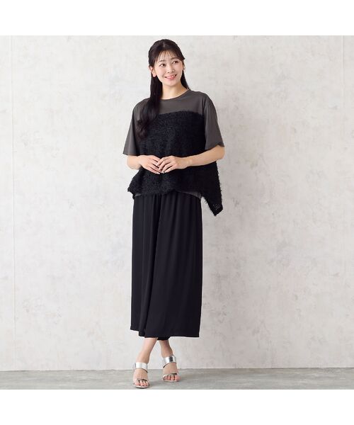 missel / ミゼール カットソー | 【洗える・M~3Lサイズ】シャギービスチェ風Tシャツ | 詳細10
