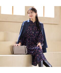 missel / ミゼール ミニ丈・ひざ丈ワンピース | 【洗える・3Lサイズあり】花柄ティアードワンピース
