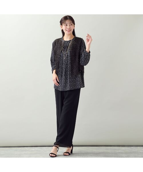 missel / ミゼール シャツ・ブラウス | 【人気デザイン・洗える・3Lサイズあり】変形ドット柄ギャザーブラウス | 詳細16