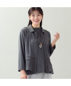 missel / ミゼール カーディガン・ボレロ | 【洗える・アンサンブル可・L～4Lサイズ】ベア天×針抜きカーディガン