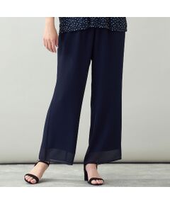 missel / ミゼール その他パンツ | 【新色追加・洗える・セットアップ可・L～4Lサイズ】ジョーゼットセミワイドパンツ