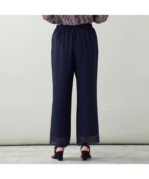 missel / ミゼール その他パンツ | 【新色追加・洗える・セットアップ可・L~4Lサイズ】ジョーゼットセミワイドパンツ | 詳細2