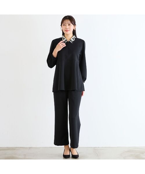 missel / ミゼール その他パンツ | 【洗える・快適ストレッチ・日本製・L~4L】イージーセミワイドストレートパンツ | 詳細14