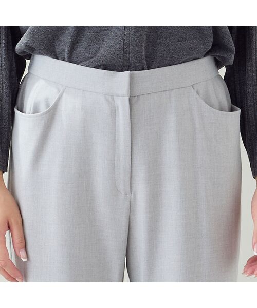 missel / ミゼール その他パンツ | 【洗える・美脚シルエット・L~4Lサイズ】サーモサキソニーセミフレアパンツ | 詳細3