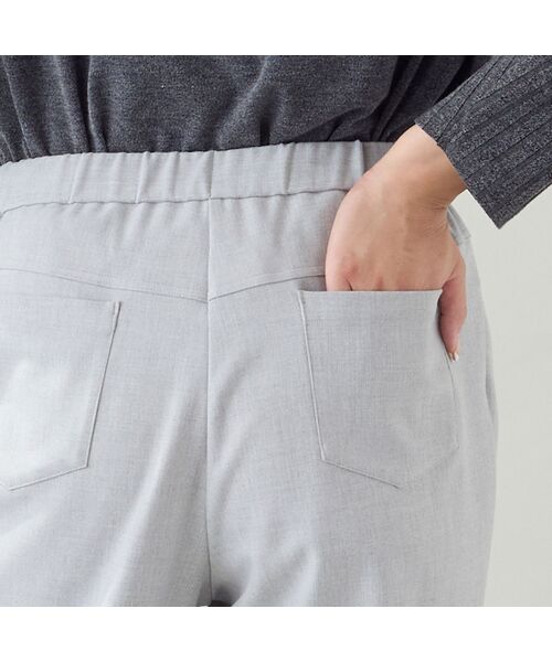 missel / ミゼール その他パンツ | 【洗える・美脚シルエット・L~4Lサイズ】サーモサキソニーセミフレアパンツ | 詳細5