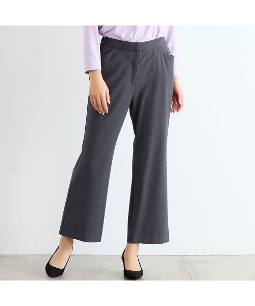 missel / ミゼール その他パンツ | 【洗える・美脚シルエット・L~4Lサイズ】サーモサキソニーセミフレアパンツ | 詳細8