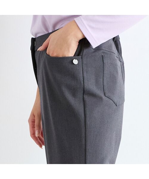 missel / ミゼール その他パンツ | 【洗える・美脚シルエット・L~4Lサイズ】サーモサキソニーセミフレアパンツ | 詳細9