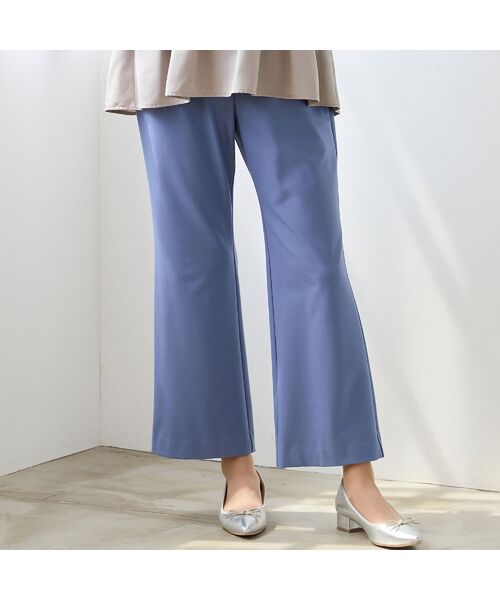 missel / ミゼール その他パンツ | 【洗える・美脚シルエット・L~4Lサイズ】サーモサキソニーセミフレアパンツ | 詳細12