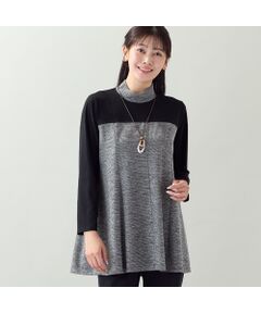 missel / ミゼール カットソー | 【洗える・L～4Lサイズ】ヨーク切り替えフレアチュニック