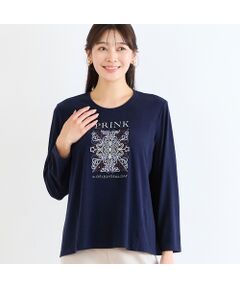 missel / ミゼール カットソー | 【洗える・吸湿発熱素材・日本製・3Lサイズあり】PRINK刺繍カットソー