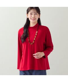 missel / ミゼール カットソー | 【洗える・一部カラーアンサンブル可・L～4Lサイズ】ベア天×針抜きカットソー