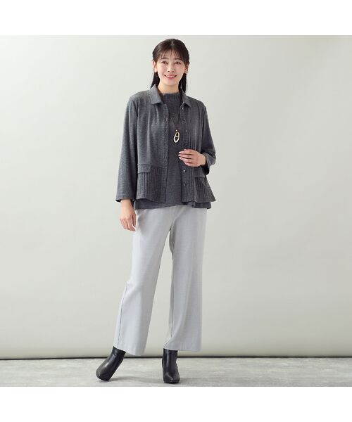 missel / ミゼール カットソー | 【洗える・一部カラーアンサンブル可・L～4Lサイズ】ベア天×針抜きカットソー | 詳細6
