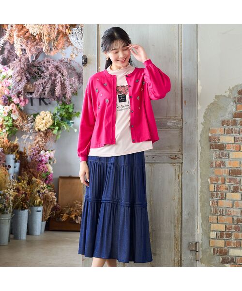 missel / ミゼール カーディガン・ボレロ | 【3Lサイズあり】香水瓶刺繍カーディガン | 詳細13