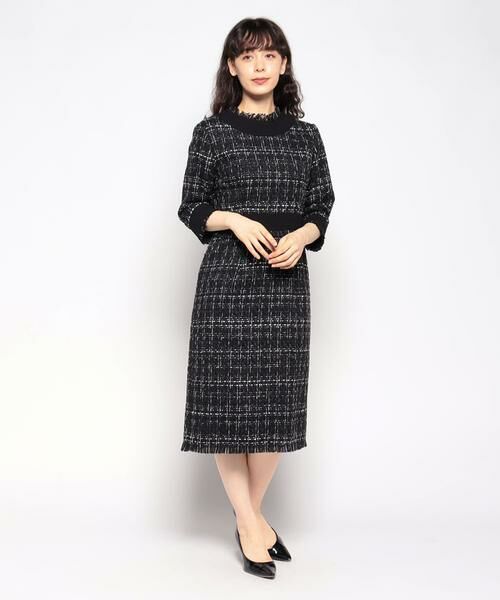 MISS J / ミス ジェイ ミニ丈・ひざ丈ワンピース | ファンシーツイードドレス | 詳細2