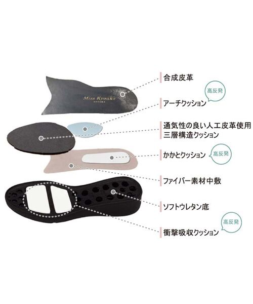 Miss Kyouko / ミスキョウコ フラットシューズ | Miss Kyouko 4E 切り換えストラップシューズ | 詳細3