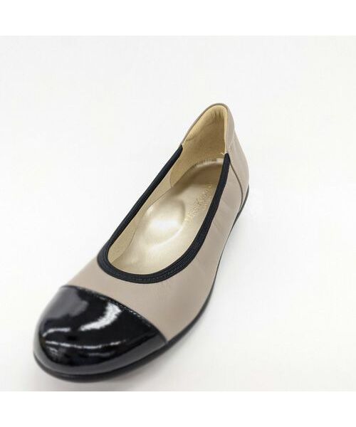 Miss Kyouko / ミスキョウコ フラットシューズ | Miss Kyouko 4E 軽量エナメルコンビフラットシューズ | 詳細5