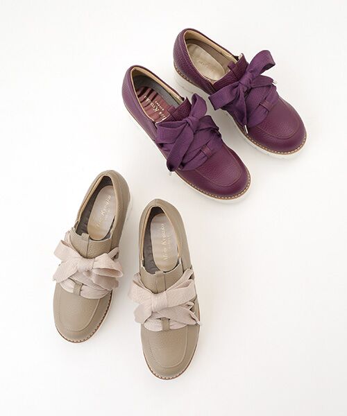 Miss Kyouko / ミスキョウコ フラットシューズ | Miss Kyouko 4E リボンデザインスリッポン | 詳細8