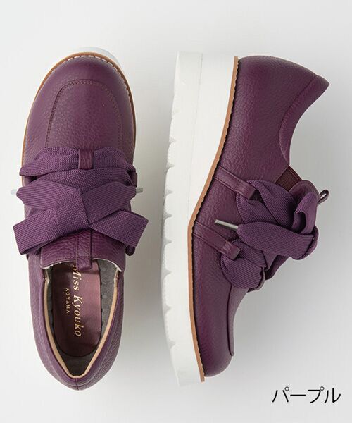 Miss Kyouko / ミスキョウコ フラットシューズ | Miss Kyouko 4E リボンデザインスリッポン | 詳細13