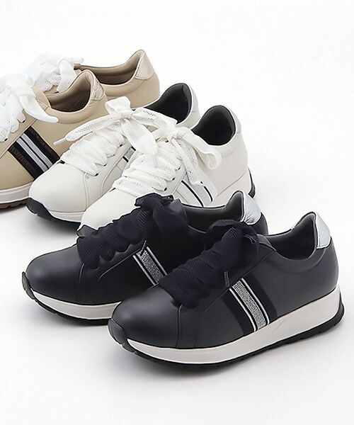 Miss Kyouko / ミスキョウコ スニーカー | Miss Kyouko 4E メッシュリボンスニーカー（ブラック）