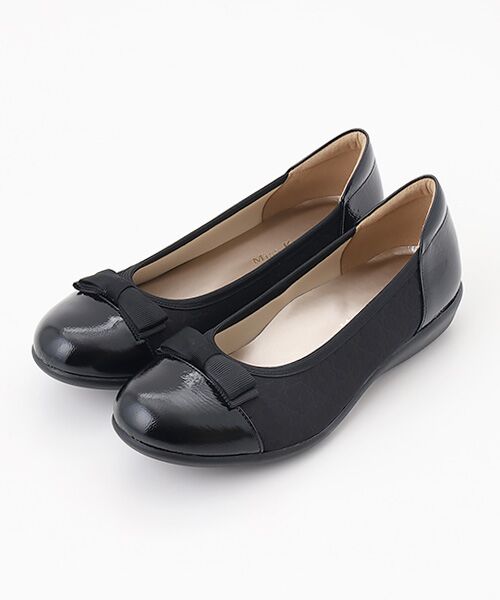 Miss Kyouko / ミスキョウコ バレエシューズ | Miss Kyouko 4E 撥水リボンバレエシューズ（ブラック）