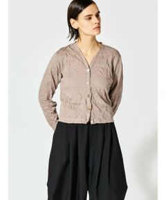 mizuiro ind / ミズイロインド カーディガン・ボレロ | mizuiro ind ワッシャープリーツVネックカーディガン