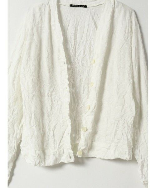 mizuiro ind / ミズイロインド カーディガン・ボレロ | mizuiro ind ワッシャープリーツVネックカーディガン | 詳細4