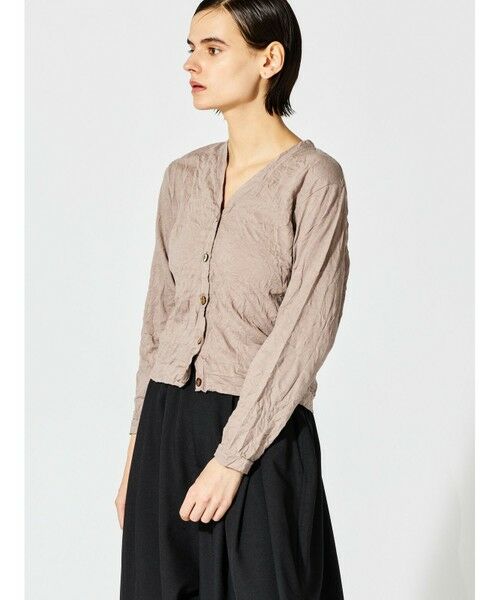mizuiro ind / ミズイロインド カーディガン・ボレロ | mizuiro ind ワッシャープリーツVネックカーディガン | 詳細16