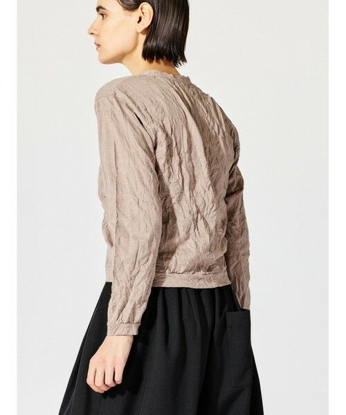 mizuiro ind / ミズイロインド カーディガン・ボレロ | mizuiro ind ワッシャープリーツVネックカーディガン | 詳細17