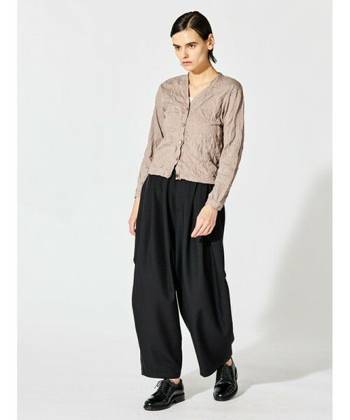 mizuiro ind / ミズイロインド カーディガン・ボレロ | mizuiro ind ワッシャープリーツVネックカーディガン | 詳細12